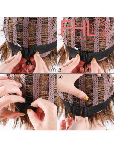 Bande Elastique Réglable pour Perruque