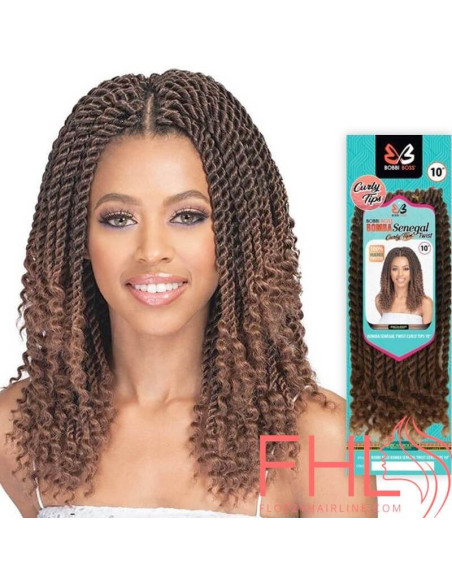 Bobbi Boss Crochet Senegal Twist Curly Tips 10"