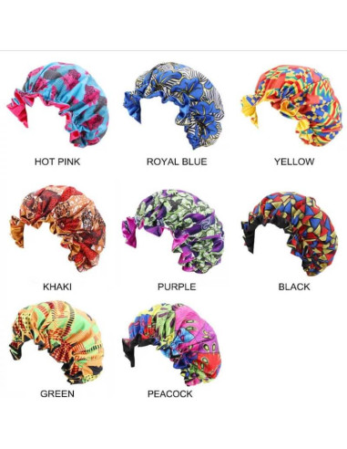 Bonnet de Nuit Wax Tissu Africain