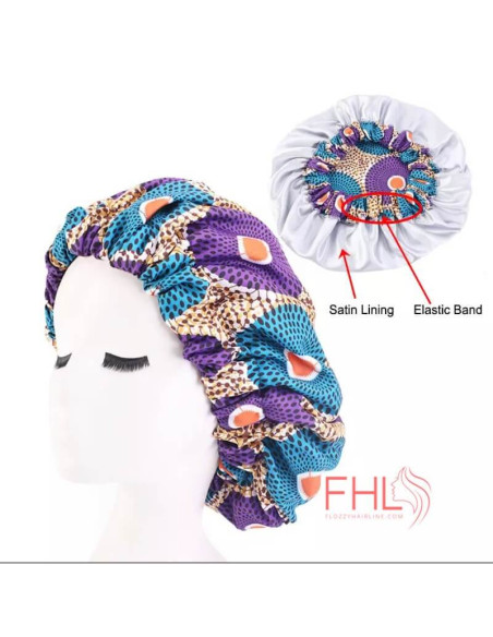 Bonnet de Nuit Tissu Africain