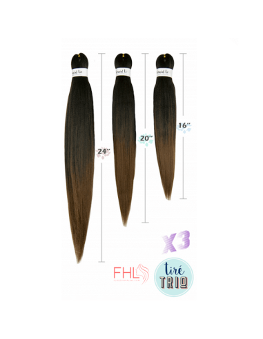 Mèche pré-étirée Donna Clara Tiré Trio 16 20 24