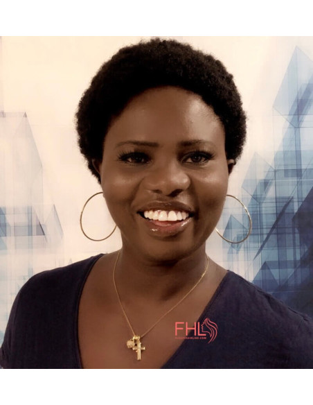 FHL Perruque Afro Courte fait main