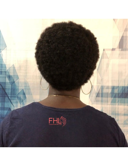 FHL Perruque Afro Courte fait main