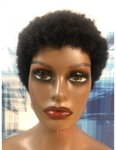 FHL Perruque Afro Courte fait main