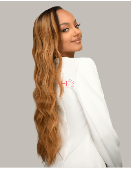 Feme 2-en-1 Lexi - Postiche + Demi perruque