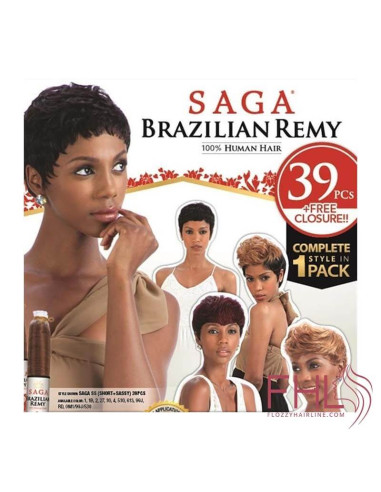 Saga Brazilian Remy Tissage Short + Sazzy 39pcs